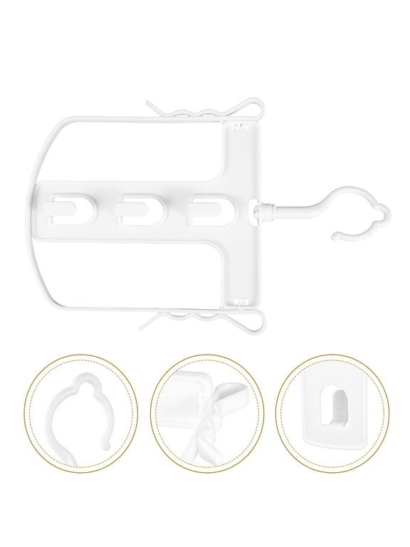 2Pcs Stretchable White Plastic Hoodie Hangers Ergonomic Design for Clothes