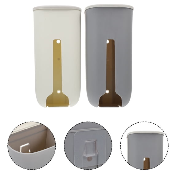 Raindrops 2pcs Plastic Garbage Bag Holders Wallmounted Garbage Bag Racks Waste Bag Shelves