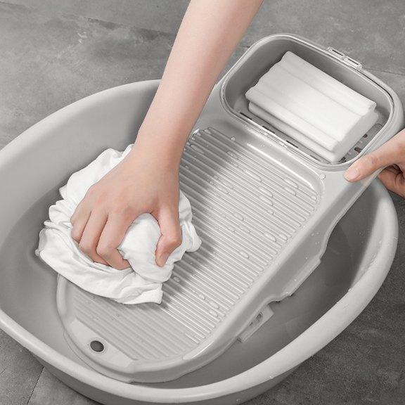 Raindrops 2pcs Plastics Clothes Washboards Laundry Board Household Hand Washing Board With Soap Holder Portable Hand Washing Clothes Tool Scrubboards