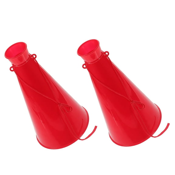 Raindrops 2-Pack Portable Plastic Megaphones, Lightweight Handheld Cheer Noisemakers for Sports, Parties, Celebrations, and Outdoor Events