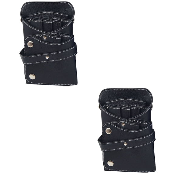 Raindrops 2pcs Professional Barber Shears Scissors Holder Pouch Hair Dressres Pouch (Black)