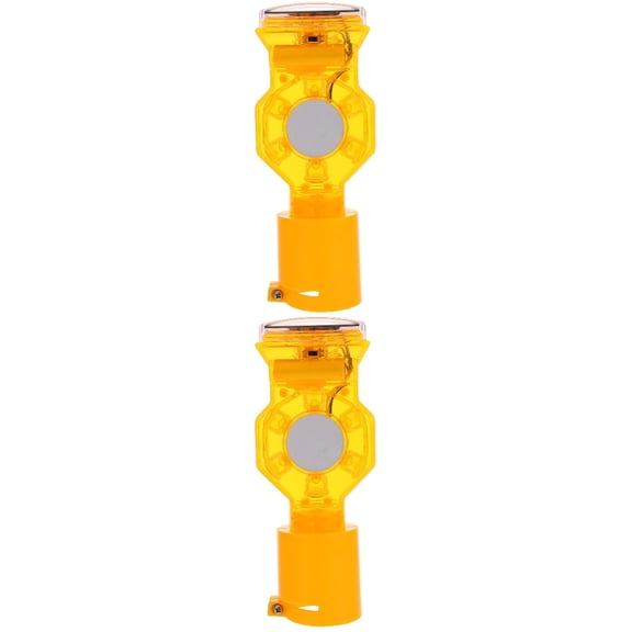 Raindrops 2pcs Rainproof Solar Warning Strobe Solar Charging Flashing Light Warning Light