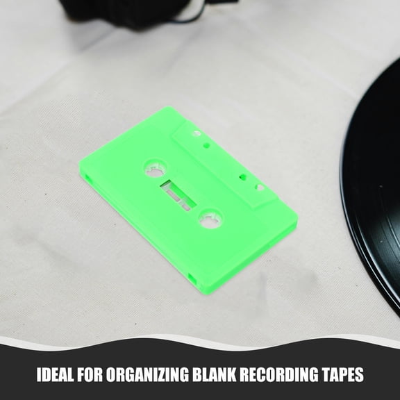 FOMIYES 2Pcs Light Green Cassette Tape Holders for Home Multipurpose Storage Case with Retro Design