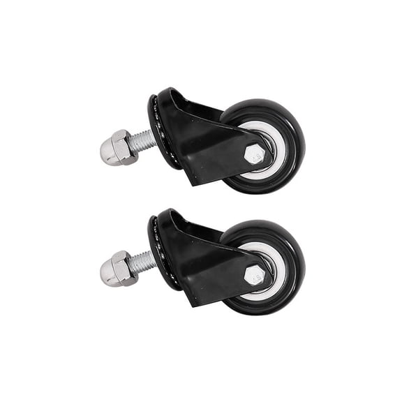 Raindrops 2-Pack Mini Chair Caster Wheels Replacement Low Profile Swivel Rolling Casters for Office Chairs and Furniture