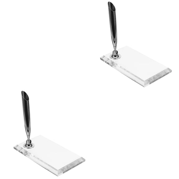 Raindrops 2pcs Retro Style Pen Holder Quill-pen Holder Decorative Acrylic Pen Holder Pen Fixed Socket Holder