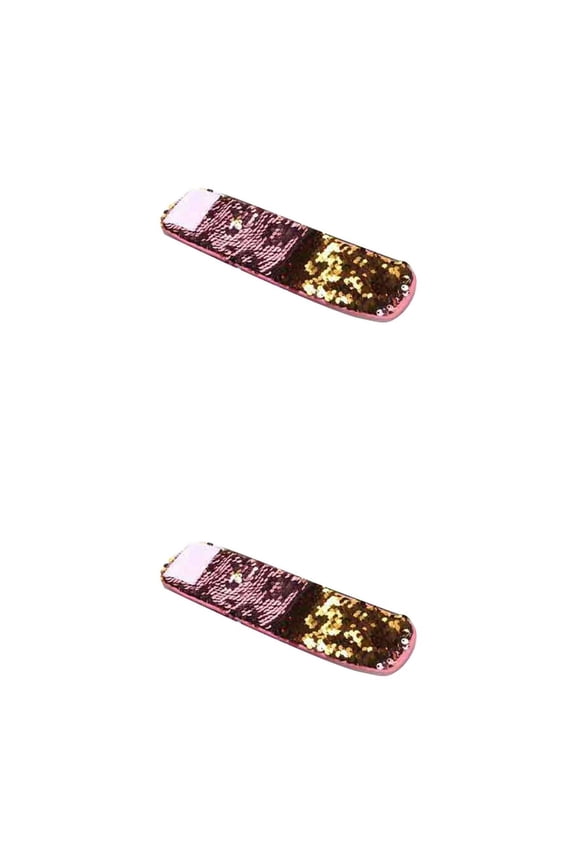 2pcs Reversible Sequin Bracelets Decorative Charm Sequins Slap Wristband Strap Band Women Party Supplies Favors Slap Bracelet for Kids Girls Boys (Pink and Golden)