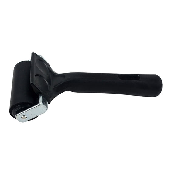 Raindrops 2pcs Rubber Rollers Brayers With Heavy Duty Metal Frame for Anti Skid Tape Construction Tools Ink and Stamping Tools (Black)