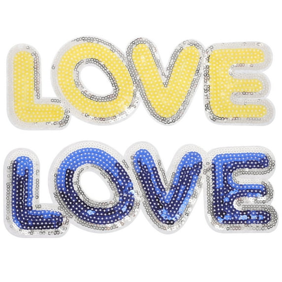 Raindrops 2pcs Sew On Clothing Patches Letter Sew On Patches Diy Patches Colored Sewing Letters