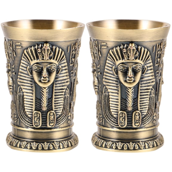 Raindrops 2pcs Shot Glass Metal Wine Cup Vintage Shot Glass Decorative Wine Cup Copper Wine Cup