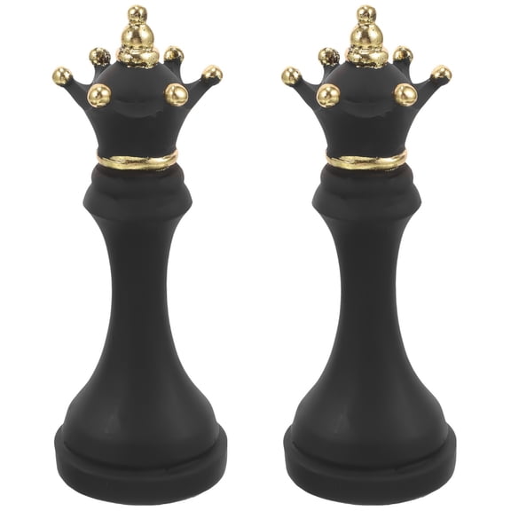 Raindrops 2pcs Simulation Chess Decoration Chess Statue Decor Piece Resin Chess Sculpture
