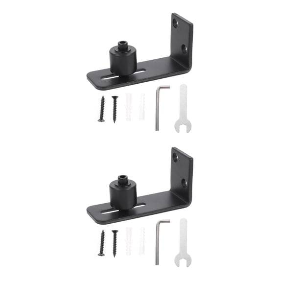 Raindrops 2-Pack Sliding Barn Door Floor Guide with Hardware Kit, Prevents Door Swing Out, Floor Track Guide for Smooth