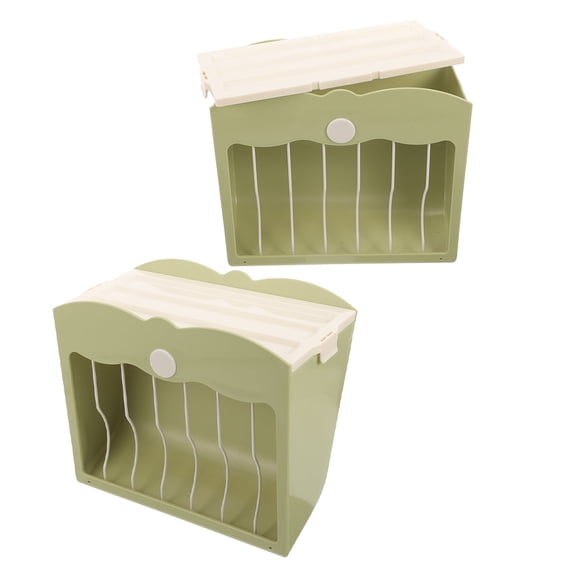 FOMIYES 2Pcs Green Plastic Holder Rack for Bunny Feeder and Small Pet Cage Storage
