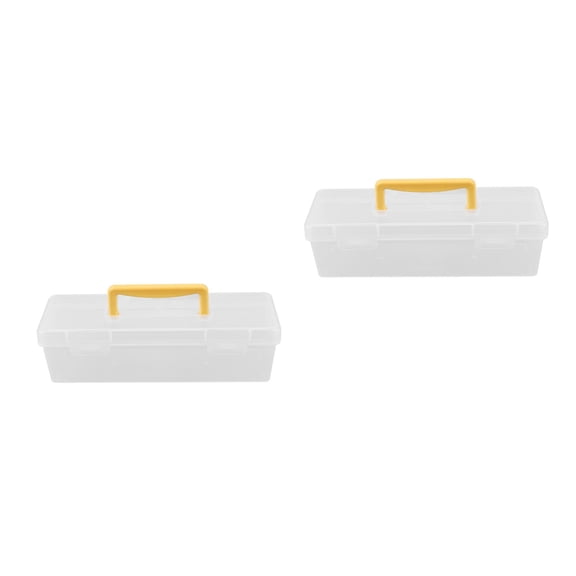 Raindrops MLINS 2-Pack Small Plastic Storage Containers for Sewing, Painting Pens, Portable Craft Organizers for Art Supplies and Boxes