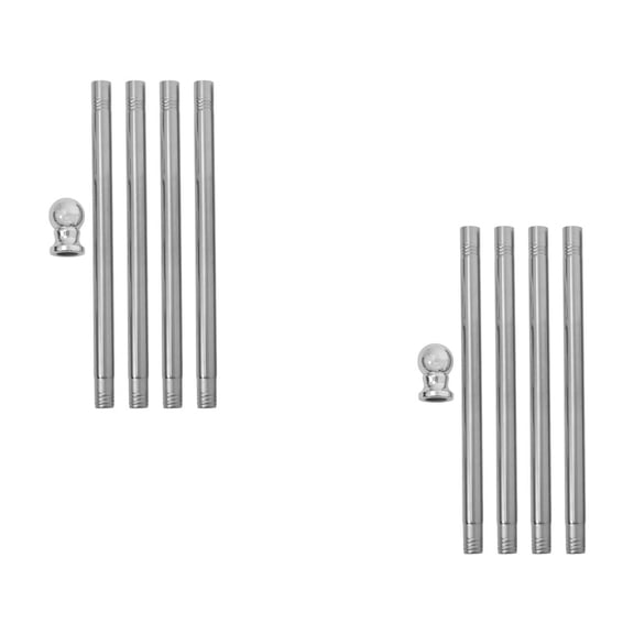 Raindrops Hemoton 2pcs Outdoor Flagpole for Beach RV Truck Boat Garden Yard Porch Use Heavy Duty Stainless Steel Silver