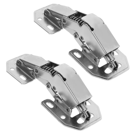 Raindrops 2pcs Stainless Steel Heavy Duty Spring Door Hinges Quiet Closing Buffer Hinges For Cabinet Doors Home Use Wardrobe And Cupboards Doors