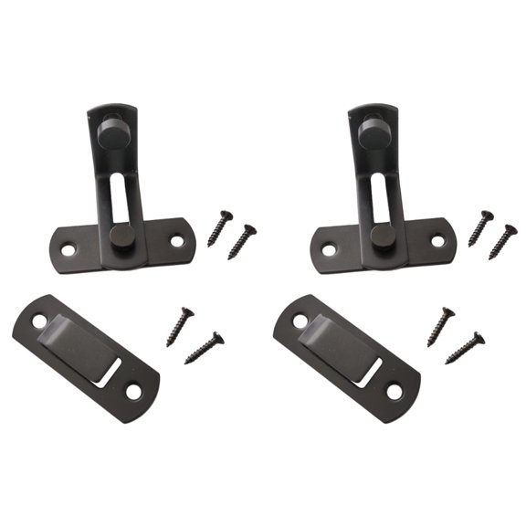 Raindrops 2pcs Stainless Steel Hook Lock Latch 90 Degree Flips Barn Door Lock Safety Barn Door Lock