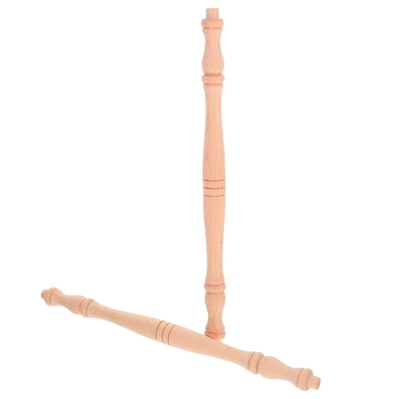 Raindrops 2Pcs Solid Wood Roman Column Pillars Decorative Beige Home Staircase Balusters