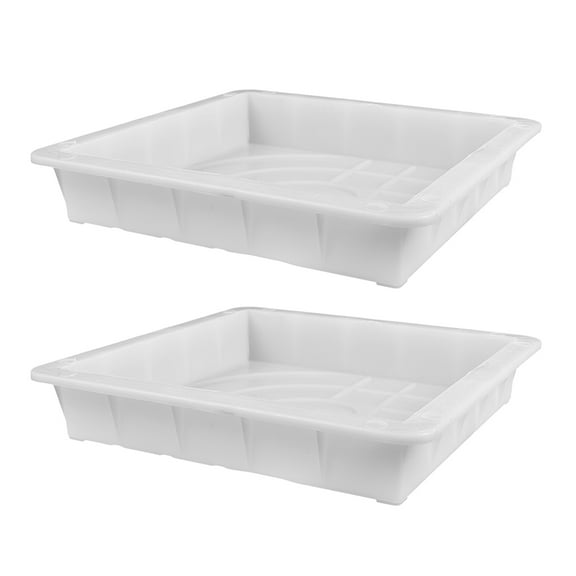 White Plastic Floor Tile Molds for Paving Use Create Beautiful Sidewalks and Paths 2pcs