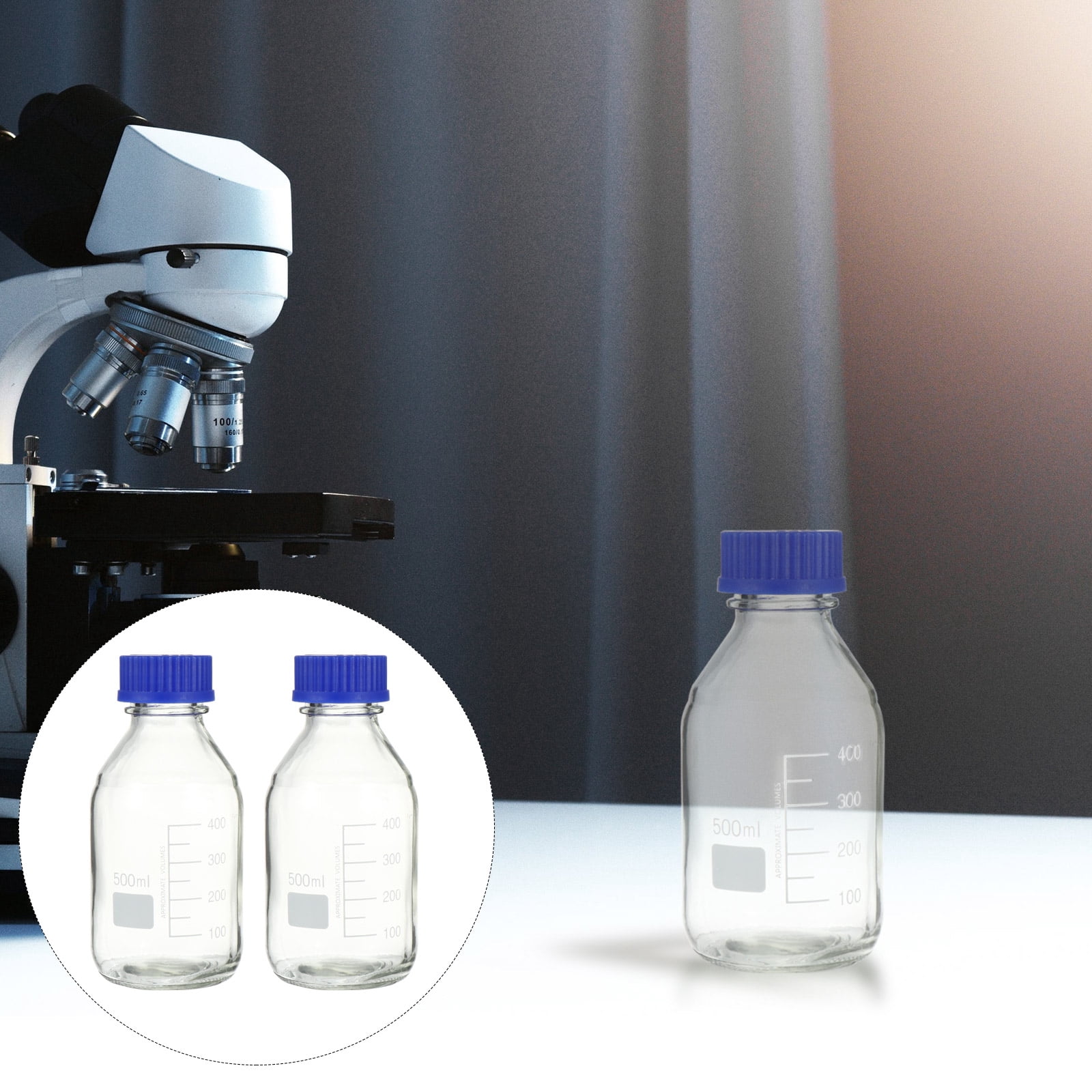Raindrops 2pcs Synthetic Material Laboratory Bottles with Clear Scale ...