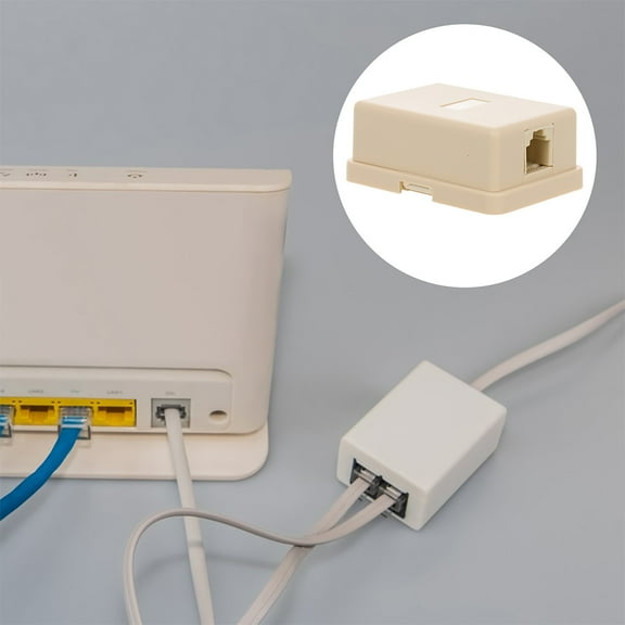 Raindrops 2pcs Telephone Junction Box For Single Hole Phones Line Splitter Phone Splitter Line Adapter Telephone Accessories For Home Office