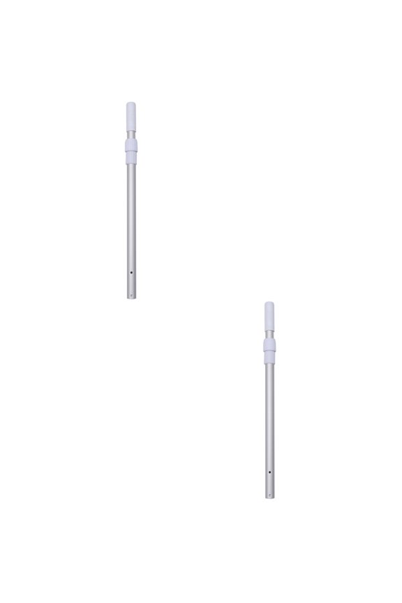 2pcs Thicken Cleaning Pole Flexible Cleaning Aluminum Pole Removable Aluminum Pole for Swimming Pool Lifesaving Equipment