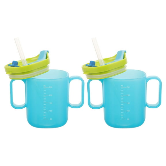 Raindrops 2pcs Toddler Cups Drinking Cups Unbreakable Kids and Adults Learning Cups Easy Grip Spill Proof