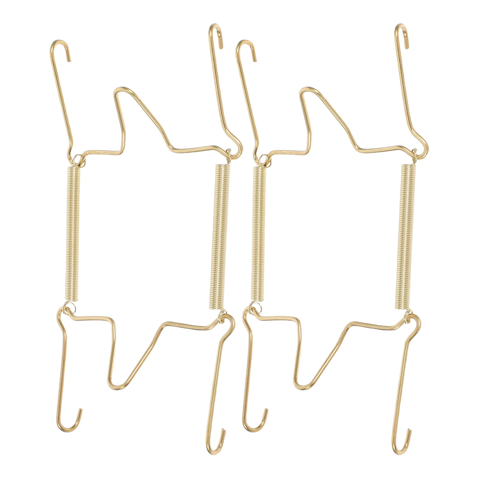 Spring Holder Rack Plating Raindrops 2-Pack U-Shaped Invisible Metal Spring Plate Hangers for Wall ...