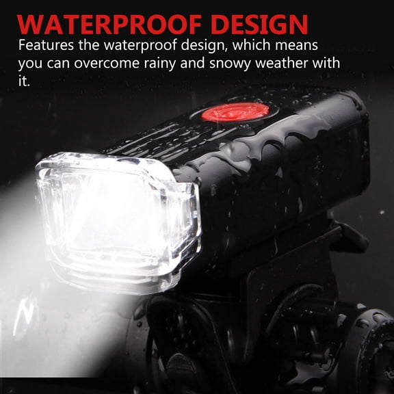 USHOBE Usb Bike Lights 2Set Plastic Waterproof For Cyclists