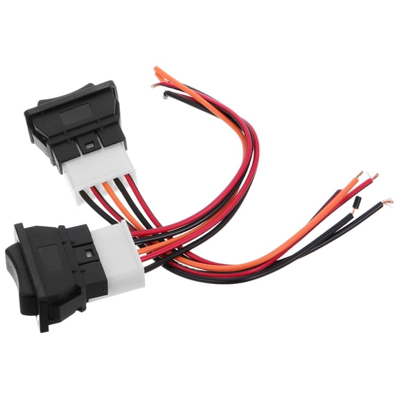 Raindrops 2pcs Universal 5 Pin Power Window Switch Wiring Harness Kit Electric Car Power Window Control Switch Power Window Button