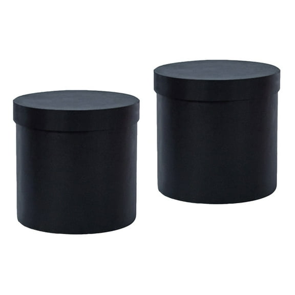 Raindrops 2pcs Valentines Gift Box with Lids Round Floral Box Wedding for Luxury Wedding Mothers Day Birthday Flower Arrangements Black