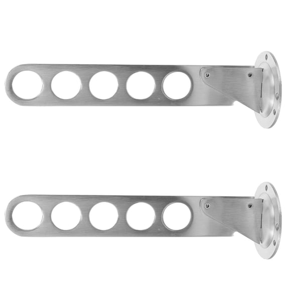 Raindrops 2pcs Wall Clothes Rack Closet Clothes Folding Hanger Mounted Clothing Rack