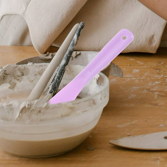 Raindrops 2pcs Wax Applicator Sticks Silicone Stirring Rod For DIY Crafts Purple Color