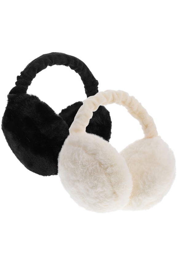 2pcs Winter Ear Muffs Fuzzy Earmuffs Warm Earmuffs Outdoor Earmuffs for Men Women