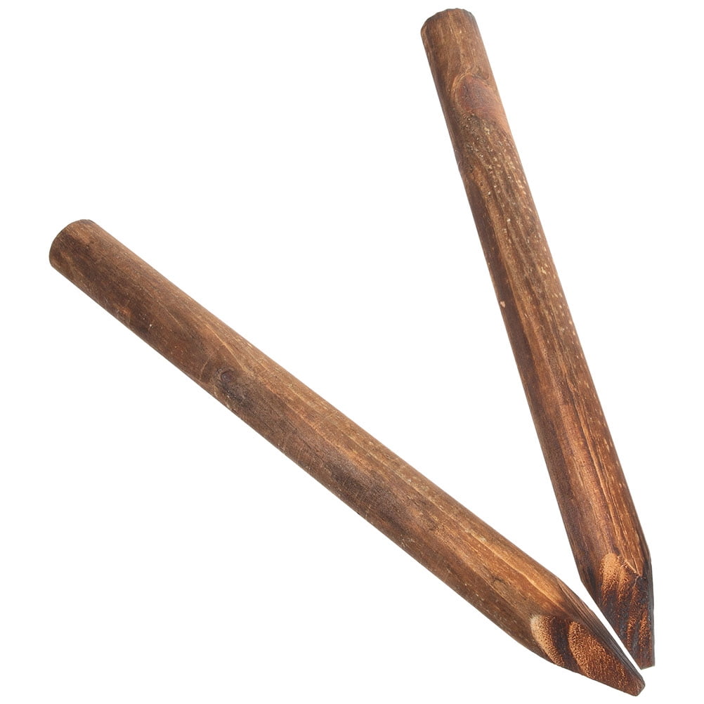 Raindrops 2pcs Wood Landscape Fence Post Fence Posts Garden Fence Post Border Pole Outdoor Fence Post Fence Post Rods Gardening Fence Post Wood Garden Fence Post