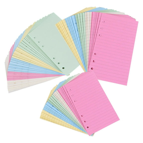 CHICHUMID A5 Binder Refill Paper 3-Pack Assorted Colors 8.3 x 5.6 Inches for Organizers and Planners