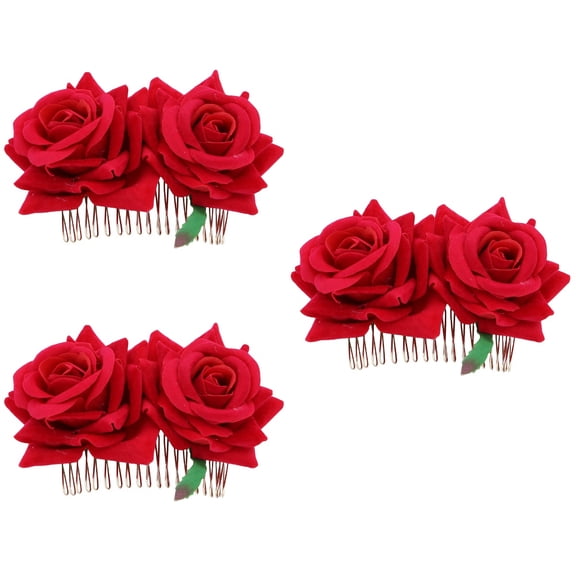 Raindrops 3 Count Rose Hair Pins Bridal Accessories Bride Child