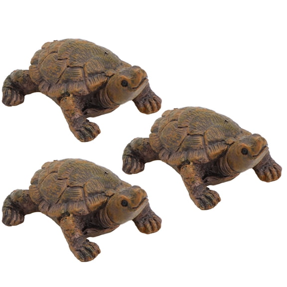 Raindrops 3 PCS Artificial Simulated Turtle Ornament Gift for Family