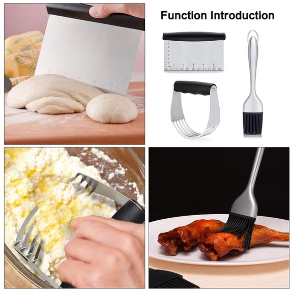 Raindrops 3 PCS Dough Knife Pastry Cutter Grill Accessories Biscuit Slicer