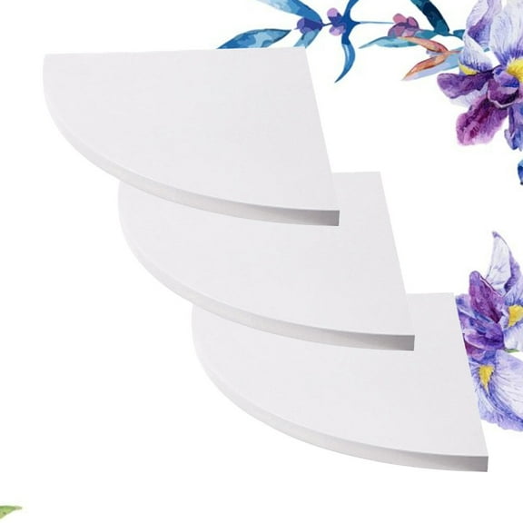 Raindrops 3 PCS/Set Wall Mounted Shelves Corner Shelf Small Size Shelf Size 1 White