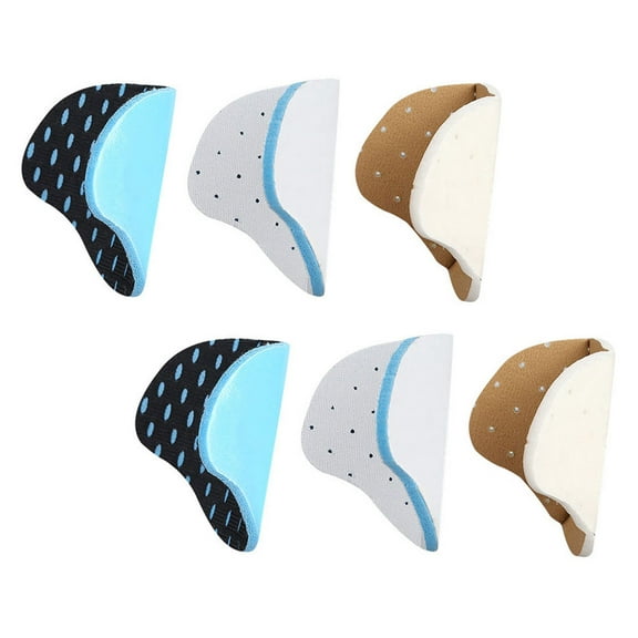 DEMACRIO White Heel Pads Insoles for Shoes, 3 Pairs, Comfortable Cushion Support, 2.8 x 1.9 Inches