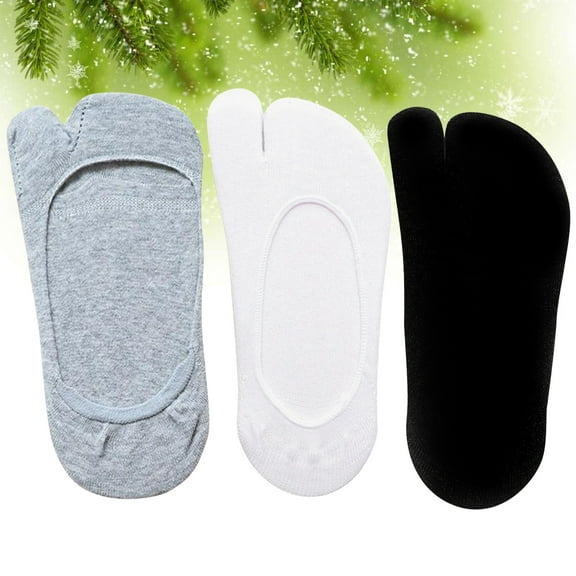 Raindrops 3 Pairs Toe Separating Socks Toe Socks with Breathable Material for Men