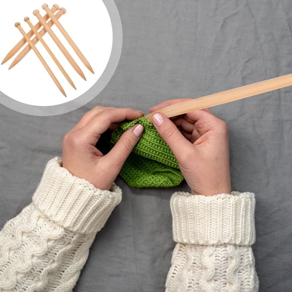 Raindrops 3 Pairs Weaving Bundles Knitting Tools Fine Texture Knitting Needles 3X3X34.7CM