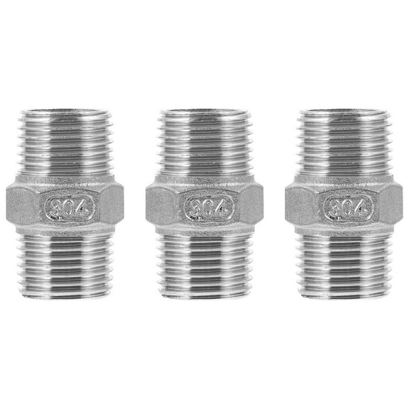 Raindrops  3 Pcs 1/2 Hose Repair Kit Fittings Inch Pipe Adapter Silver