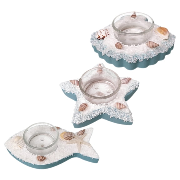 SHINYPASING Creative Candlestick Decoration Candle Holder Resin 3Pcs Assorted Color