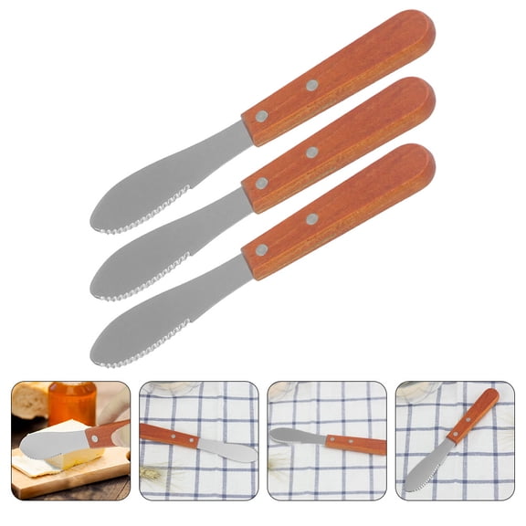 Raindrops 3 Pcs Cheese Knives Jelly Spreader Knife Butter Compact Cutter