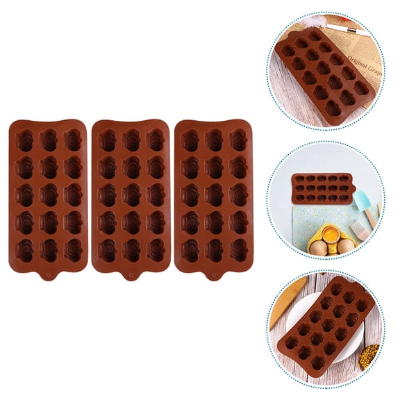 Raindrops 3-Piece Chocolate Candy Mold Set, Compact and Versatile Silicone Molds for Homemade Sweets and