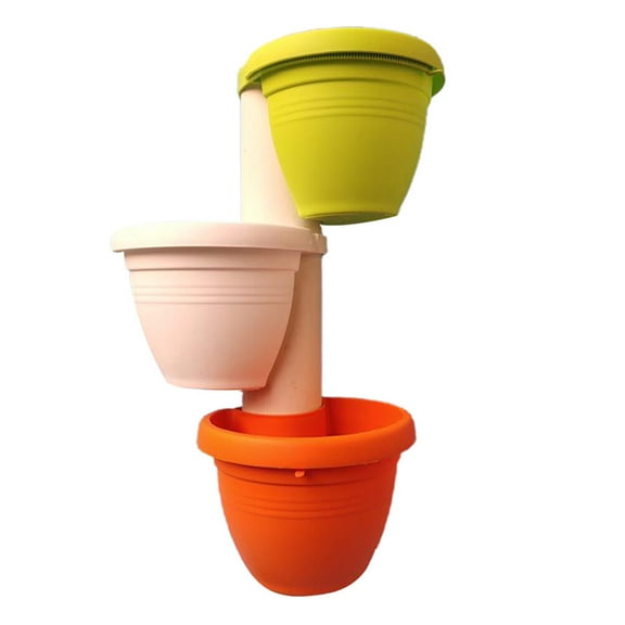 Raindrops 3 Pcs Drain Flower Pots Tubs Gutter Downspout Flowerpot for Plants and Flowers