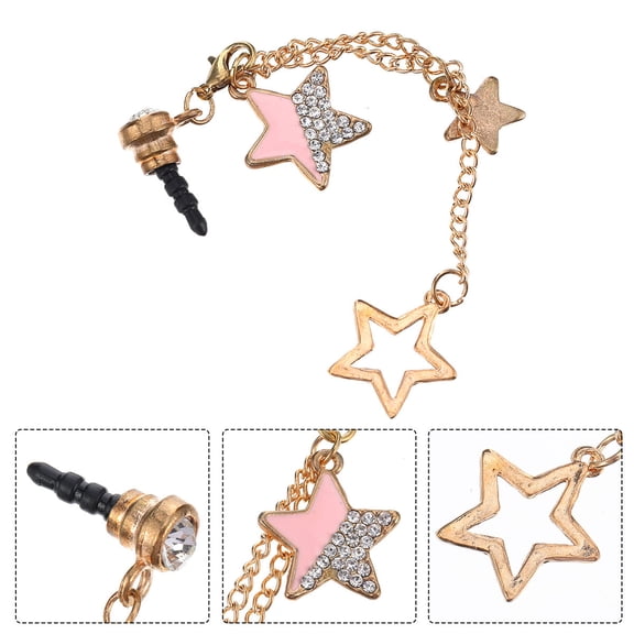 Raindrops Back to School 3 Pcs Cell Phone Earphone Dust Plug for Women Daily Use