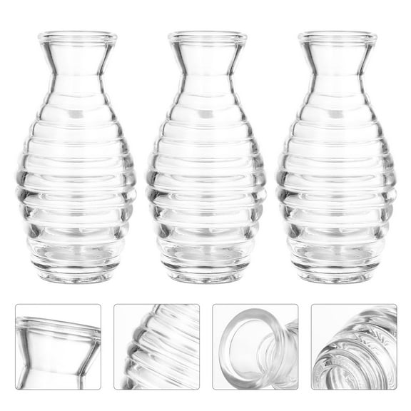 Raindrops 3 Pcs Empty Refillable Bottle Aromatherapy Home Decor Container