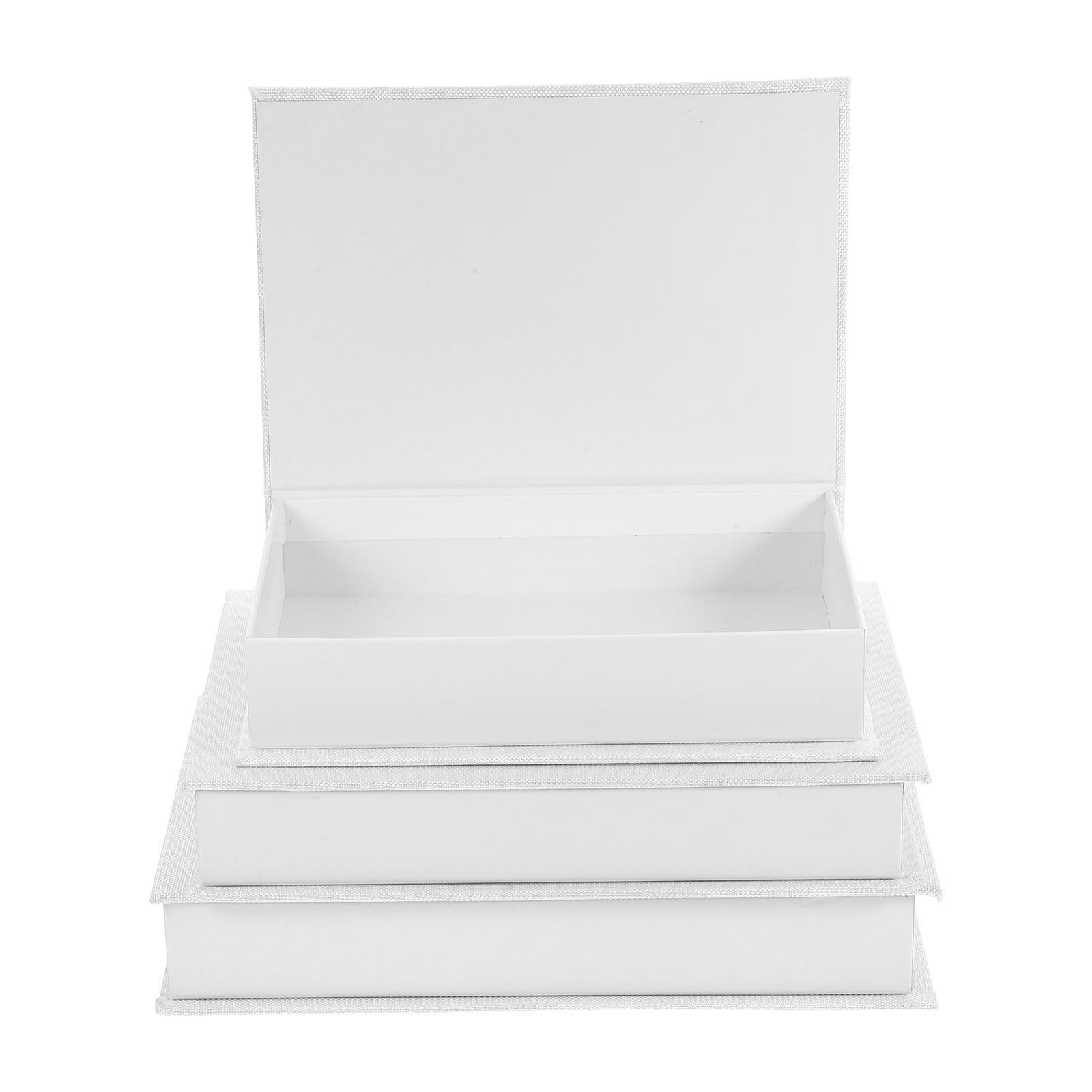 Raindrops 3 Pcs Fake Book Storage Box in Linen Office 27.00X17.00X4 ...